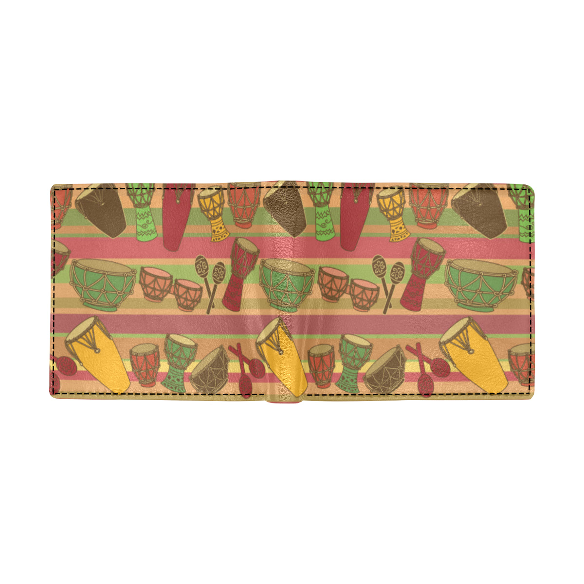 Percussion Pattern Print Design 01 Men's ID Card Wallet