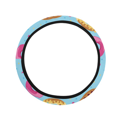 Donut Pattern Print Design DN07 Steering Wheel Cover with Elastic Edge