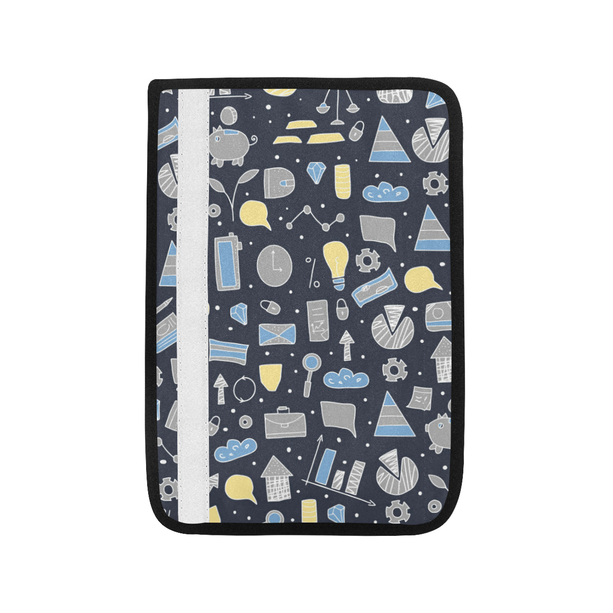 Accounting Financial Pattern Print Design 04 Car Seat Belt Cover