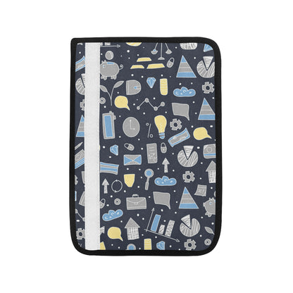Accounting Financial Pattern Print Design 04 Car Seat Belt Cover