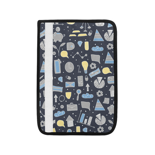 Accounting Financial Pattern Print Design 04 Car Seat Belt Cover