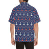 Anchor Pattern Print Design 07 Men's Hawaiian Shirt