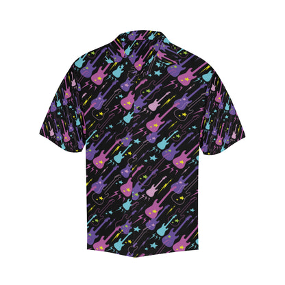 Electric Guitar Pattern Print Design 02 Men's Hawaiian Shirt