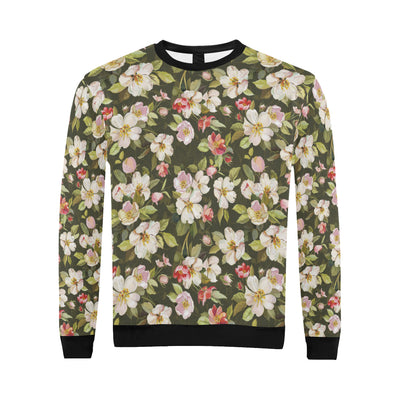 Apple blossom Pattern Print Design AB01 Men Long Sleeve Sweatshirt