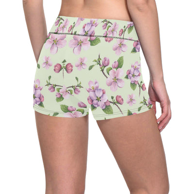 Apple blossom Pattern Print Design AB05 Yoga Shorts