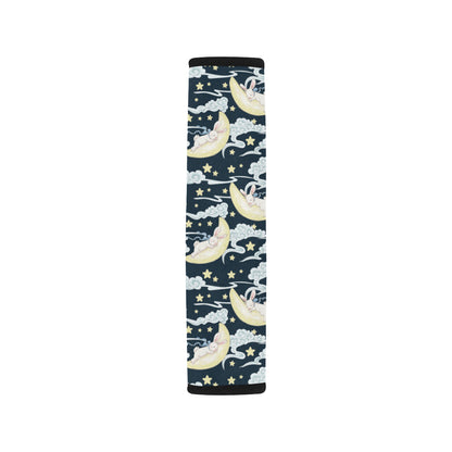 Rabbit Sleeping Pattern Print Design RB08 Car Seat Belt Cover