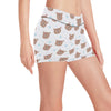 Bear Pattern Print Design BE02 Yoga Shorts