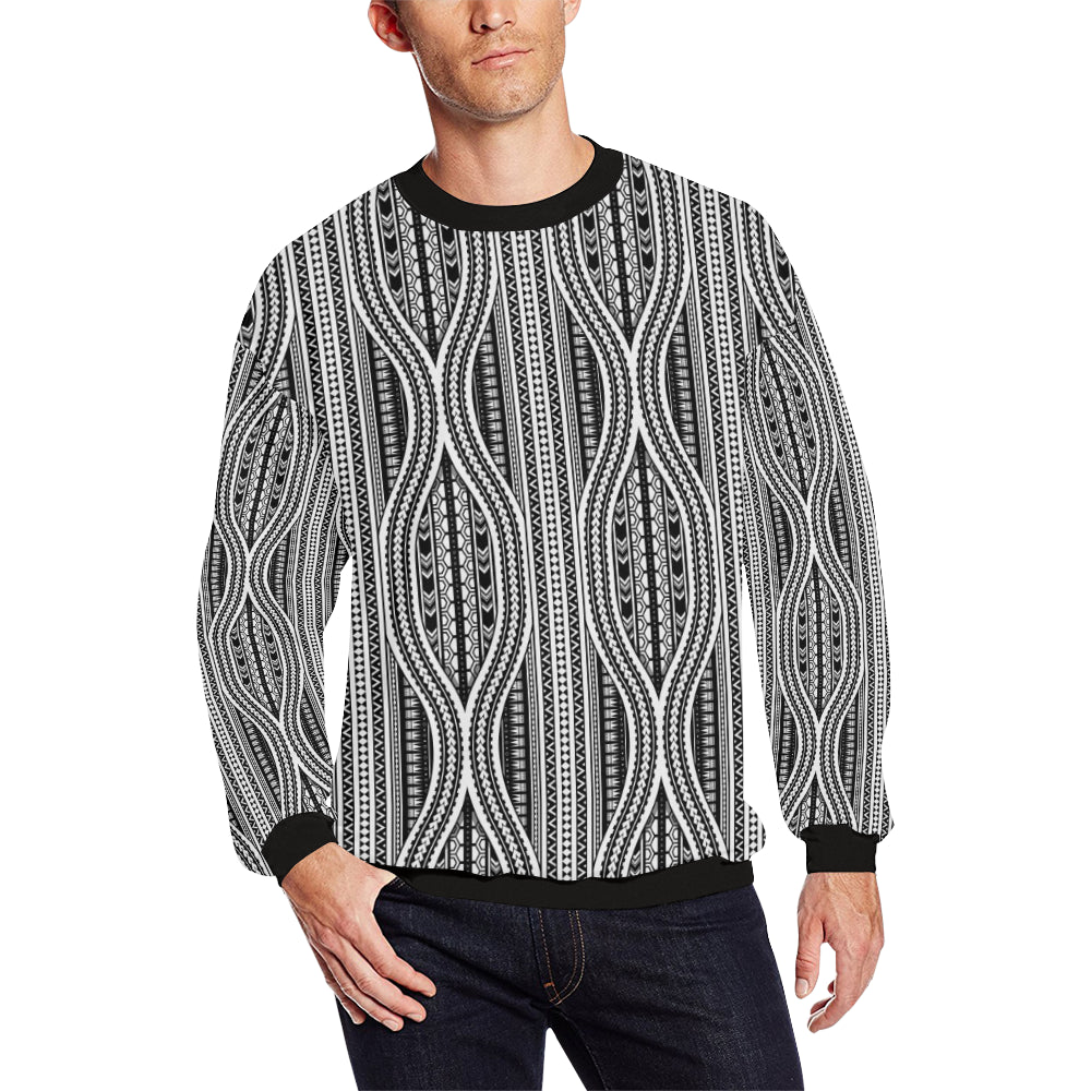 Polynesian Tribal Style Men Long Sleeve Sweatshirt