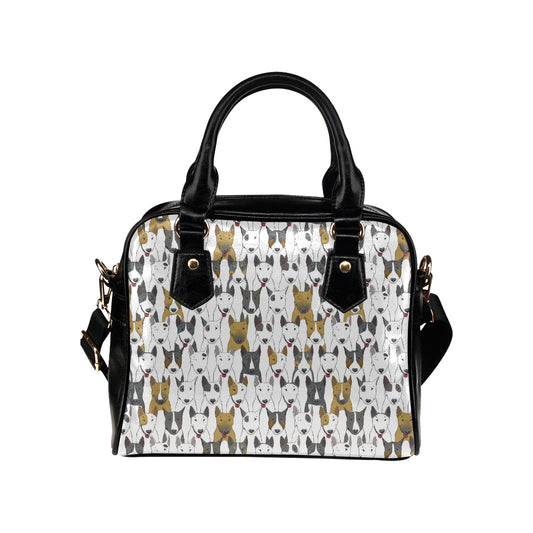 Bull Terriers Pattern Print Design 03 Shoulder Handbag