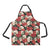 Skull Red Rose Apron with Pocket