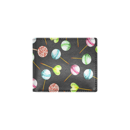 Lollipop Pattern Print Design LL02 Men's ID Card Wallet