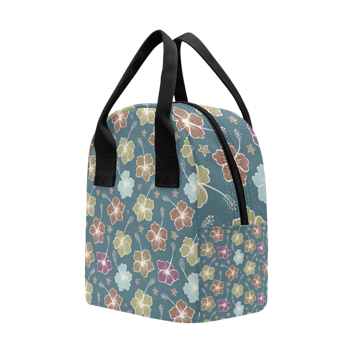 Hibiscus Pattern Print Design HB033 Insulated Lunch Bag