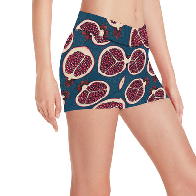 Pomegranate Pattern Print Design PG02 Yoga Shorts