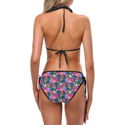 Dahlia Pattern Print Design DH01 Bikini