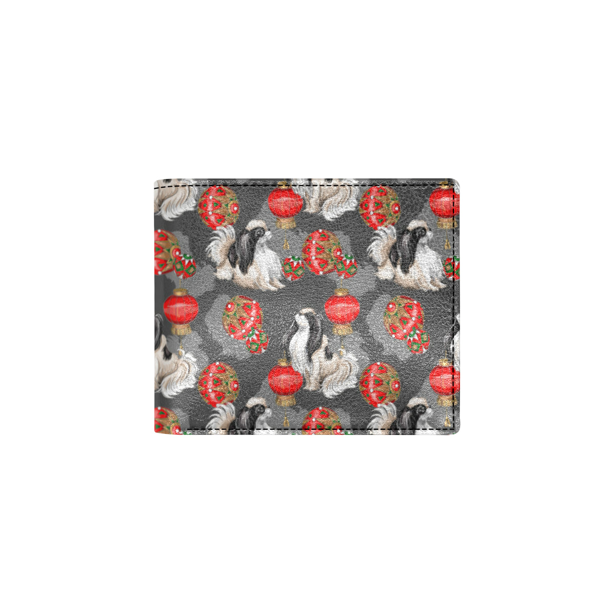 Japanese Chin Pattern Print Design 02 Men's ID Card Wallet