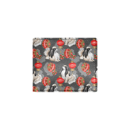 Japanese Chin Pattern Print Design 02 Men's ID Card Wallet
