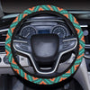 Navajo Western Style Print Pattern Steering Wheel Cover with Elastic Edge