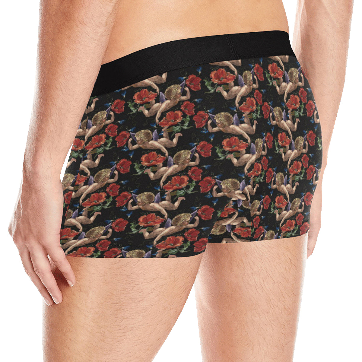 Cupid Pattern Print Design 05 Men's Boxer Briefs
