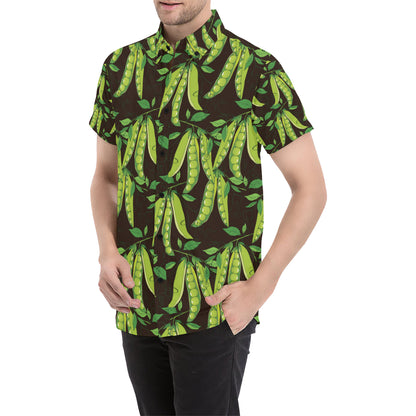 Peas Pattern Print Design A03 Men's Short Sleeve Button Up Shirt