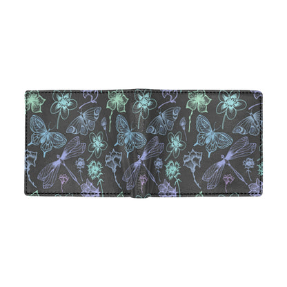 Butterfly Dragonfly Men's ID Card Wallet