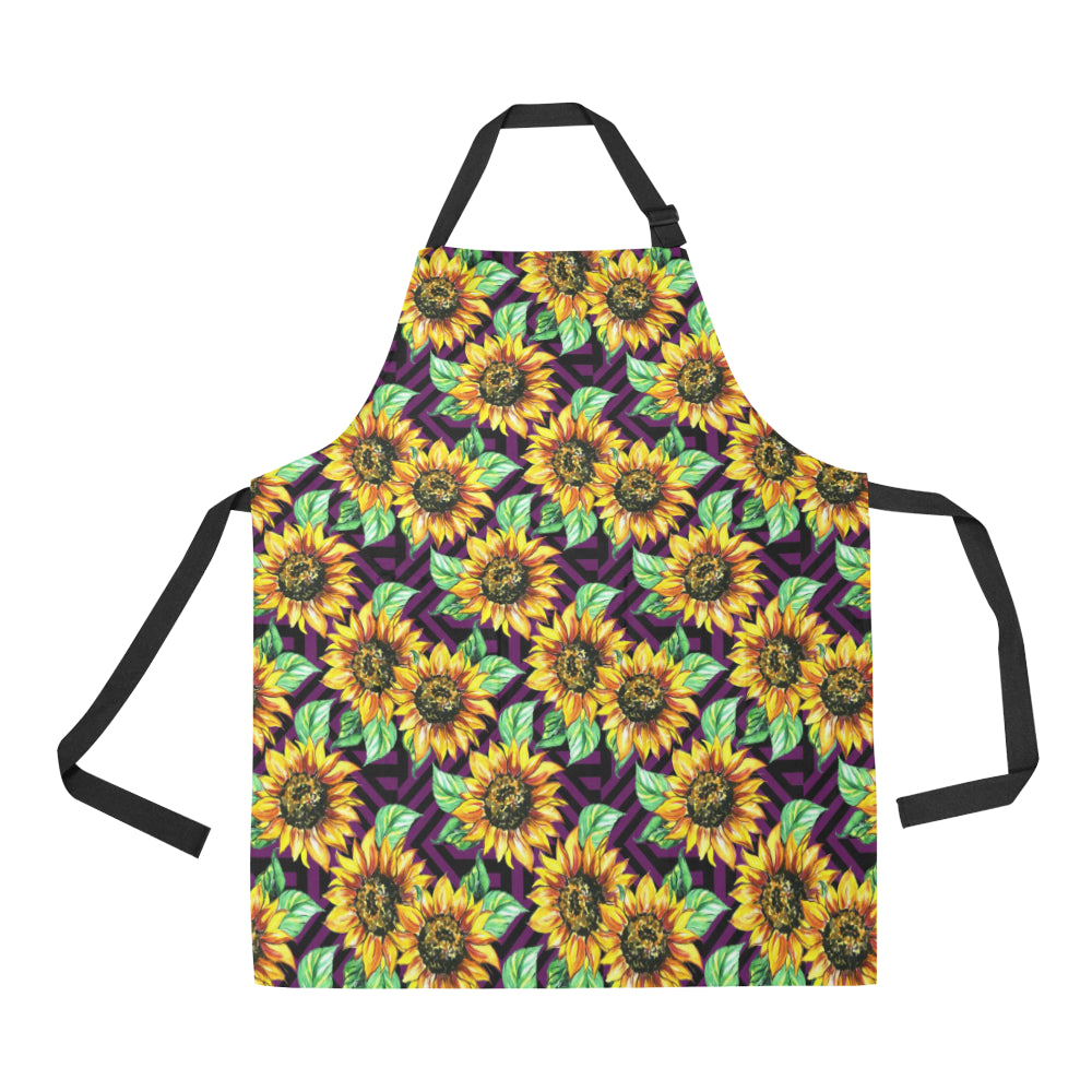 Sunflower Pattern Print Design SF012 Apron with Pocket