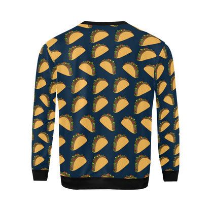 Taco Pattern Print Design TC04 Men Long Sleeve Sweatshirt