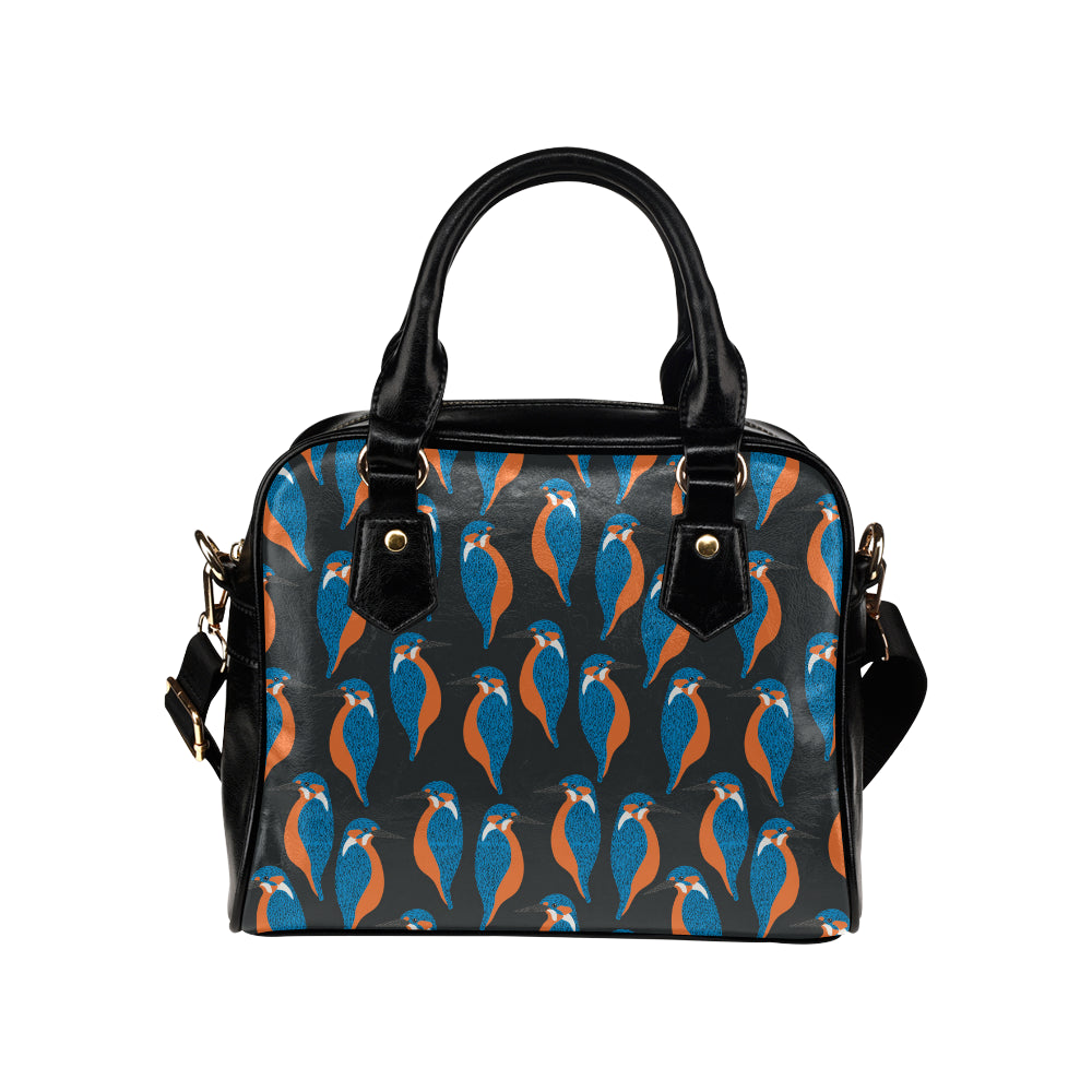 Kingfisher Pattern Print Design 03 Shoulder Handbag