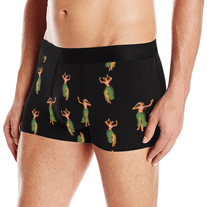 Hula Dancers Girl Pattern Print Design 01 Men's Boxer Briefs