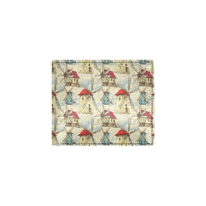 Windmill Pattern Print Design 01 Men's ID Card Wallet