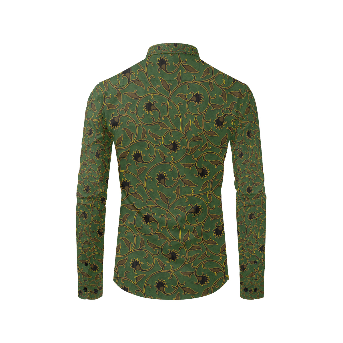 Brocade Pattern Print Design 02 Men's Long Sleeve Shirt