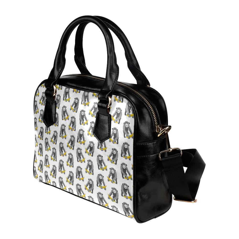 Chimpanzee Pattern Print Design 05 Shoulder Handbag