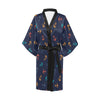 Anchor Pattern Print Design 05 Women's Short Kimono