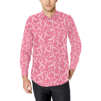 Breast Cancer Awareness Themed Men's Long Sleeve Shirt