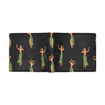 Hula Dancers Girl Pattern Print Design 01 Men's ID Card Wallet