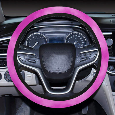 Tie Dye Pink Design Print Steering Wheel Cover with Elastic Edge