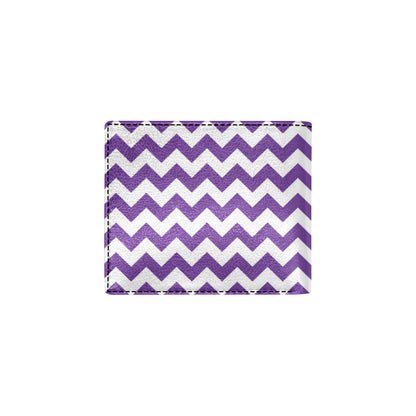 Chevron Purple Pattern Print Design 03 Men's ID Card Wallet