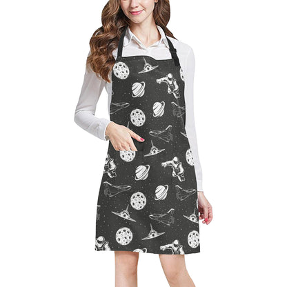 Space Astronauts Print Apron with Pocket