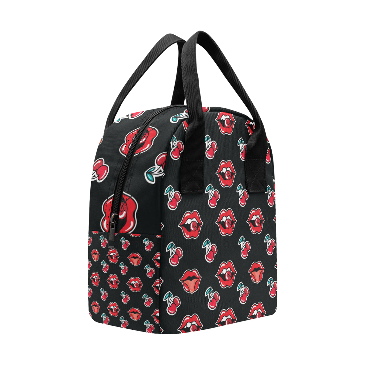 Cherry Pattern Print Design CH04 Insulated Lunch Bag