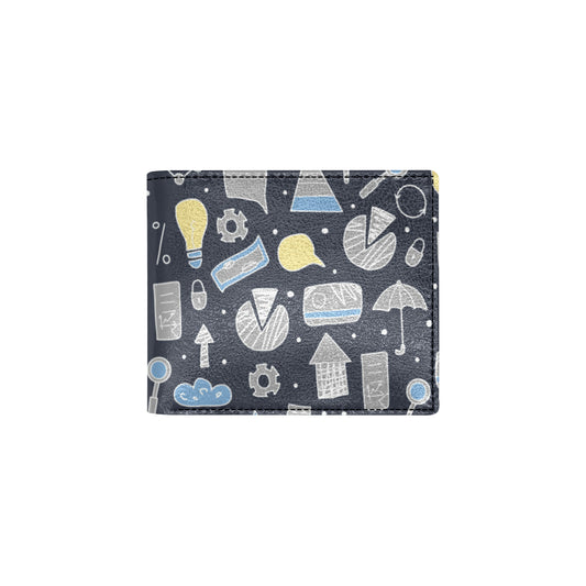 Accounting Financial Pattern Print Design 04 Men's ID Card Wallet