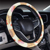 Cupcakes Strawberry Cherry Print Steering Wheel Cover with Elastic Edge