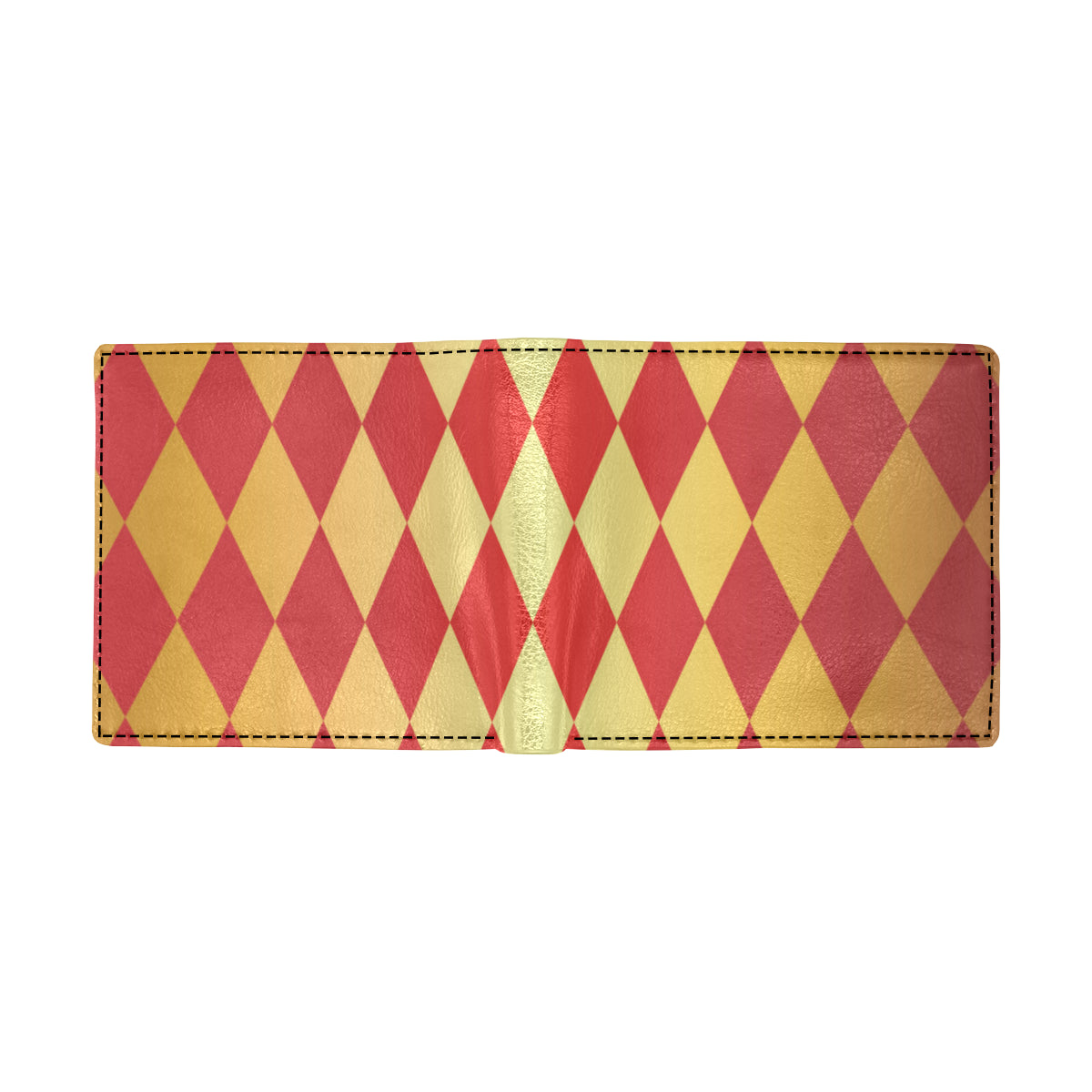 Harlequin Pattern Print Design 03 Men's ID Card Wallet