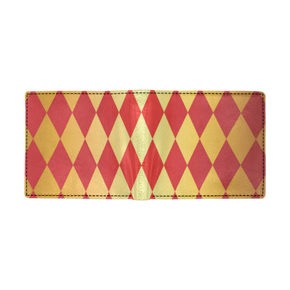 Harlequin Pattern Print Design 03 Men's ID Card Wallet