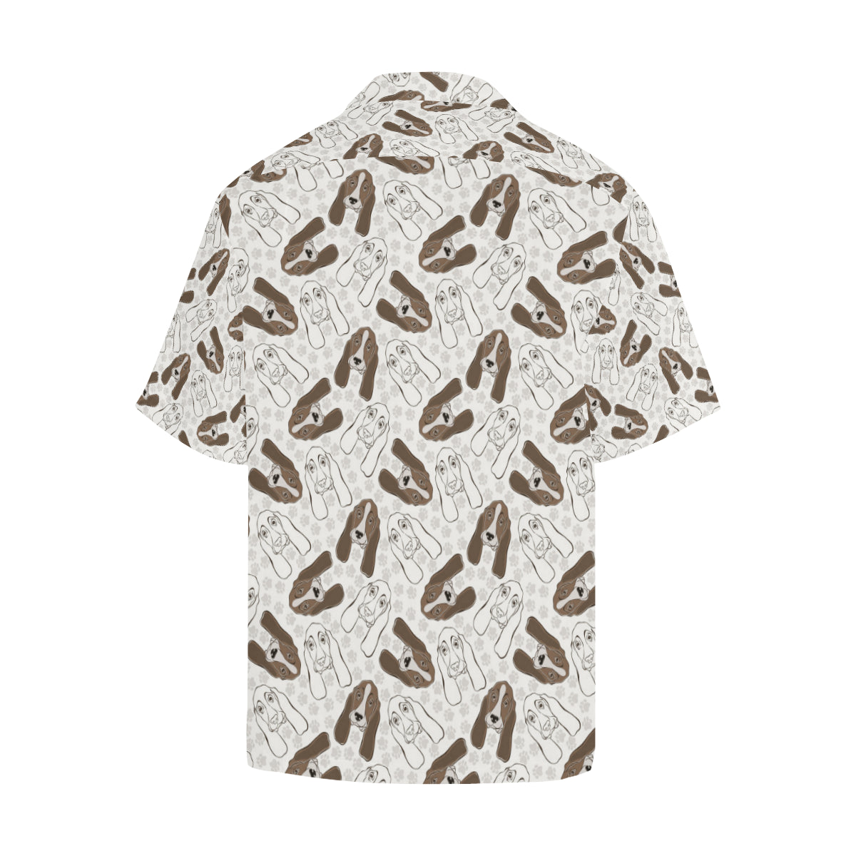 Basset Hound Pattern Print Design 01 Men's Hawaiian Shirt