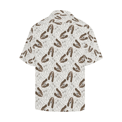 Basset Hound Pattern Print Design 01 Men's Hawaiian Shirt