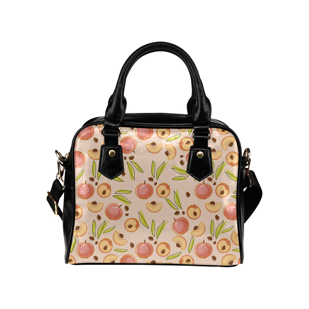 Peach Pattern Print Design A01 Shoulder Handbag
