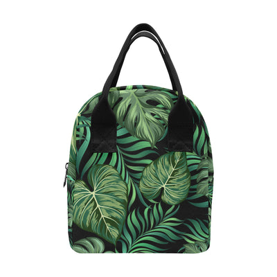 Green Fresh Tropical Palm Leaves Insulated Lunch Bag