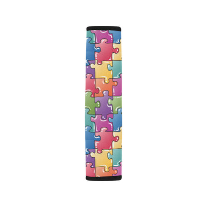 Puzzle Pattern Print Design A05 Car Seat Belt Cover