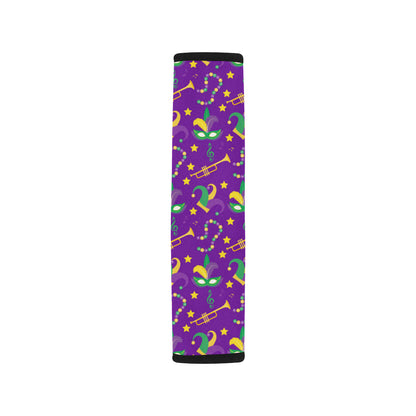 Mardi Gras Pattern Print Design 06 Car Seat Belt Cover