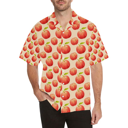 Peach Pattern Print Design A03 Men's Hawaiian Shirt