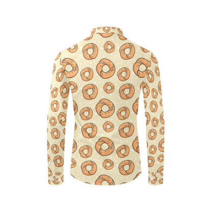 Bagel Pattern Print Design 03 Men's Long Sleeve Shirt